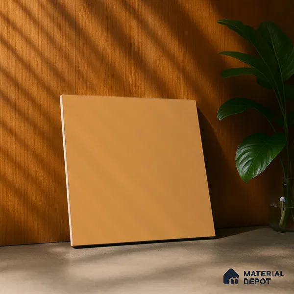Plain Pastel Wall & Floor Tile TL 04920 M Estilo Retro Plain Orange Ornato 1 ft x 1 ft Ceramic Matte Finish - 9 mm | Suitable for Living Room, Dining, Bedroom, Foyer, Patio (Sample)