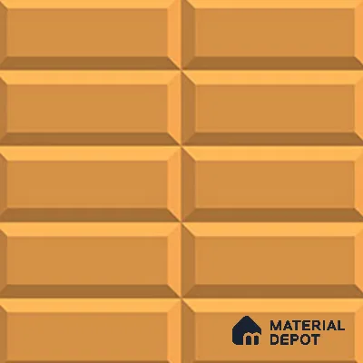Faux Subway Wall Tile TL 04920 N Estilo Retro Brick Orange Ornato 1 ft x 1 ft Ceramic Matte Finish - 9 mm | Suitable for Highlighter Walls, Foyer, Bathroom, Kitchen Wall & Backsplashes | Please Expect a Slight Variation of Pattern (Sample)