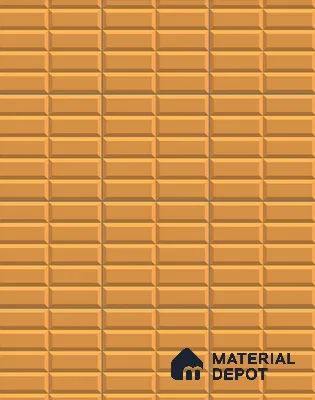 Faux Subway Wall Tile TL 04920 N Estilo Retro Brick Orange Ornato 1 ft x 1 ft Ceramic Matte Finish - 9 mm | Suitable for Highlighter Walls, Foyer, Bathroom, Kitchen Wall & Backsplashes | Please Expect a Slight Variation of Pattern (Sample)