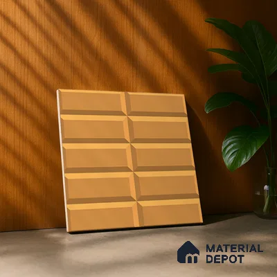 Faux Subway Wall Tile TL 04920 N Estilo Retro Brick Orange Ornato 1 ft x 1 ft Ceramic Matte Finish - 9 mm | Suitable for Highlighter Walls, Foyer, Bathroom, Kitchen Wall & Backsplashes | Please Expect a Slight Variation of Pattern (Sample)