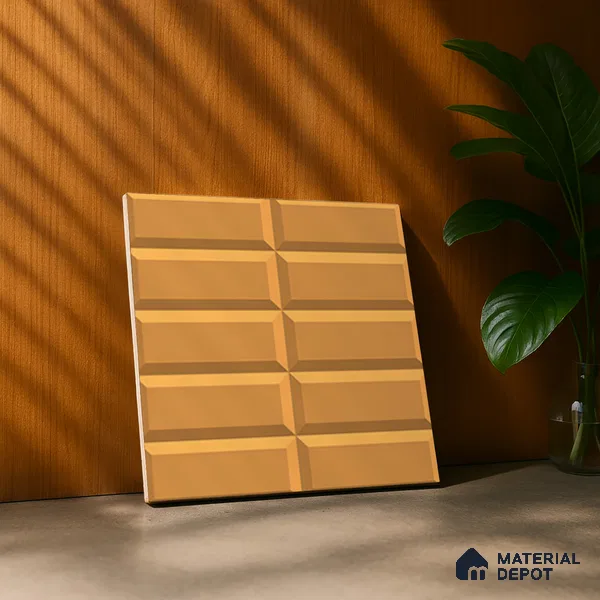 Faux Subway Wall Tile TL 04920 N Estilo Retro Brick Orange Ornato 1 ft x 1 ft Ceramic Matte Finish - 9 mm | Suitable for Highlighter Walls, Foyer, Bathroom, Kitchen Wall & Backsplashes | Please Expect a Slight Variation of Pattern (Sample)