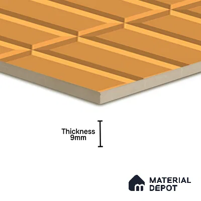 Faux Subway Wall Tile TL 04920 N Estilo Retro Brick Orange Ornato 1 ft x 1 ft Ceramic Matte Finish - 9 mm | Suitable for Highlighter Walls, Foyer, Bathroom, Kitchen Wall & Backsplashes | Please Expect a Slight Variation of Pattern (Sample)