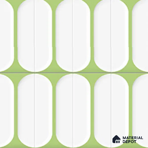 Faux Subway Wall Tile TL 04920 O Estilo Retro Capsule 1 Olive Green 1 ft x 1 ft Ceramic Matte Finish - 9 mm | Suitable for Highlighter Walls, Foyer, Bathroom, Kitchen Wall & Backsplashes | Please Expect a Slight Variation of Pattern (Sample)