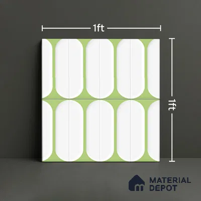 Faux Subway Wall Tile TL 04920 O Estilo Retro Capsule 1 Olive Green 1 ft x 1 ft Ceramic Matte Finish - 9 mm | Suitable for Highlighter Walls, Foyer, Bathroom, Kitchen Wall & Backsplashes | Please Expect a Slight Variation of Pattern (Sample)