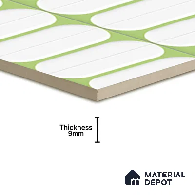 Faux Subway Wall Tile TL 04920 O Estilo Retro Capsule 1 Olive Green 1 ft x 1 ft Ceramic Matte Finish - 9 mm | Suitable for Highlighter Walls, Foyer, Bathroom, Kitchen Wall & Backsplashes | Please Expect a Slight Variation of Pattern (Sample)