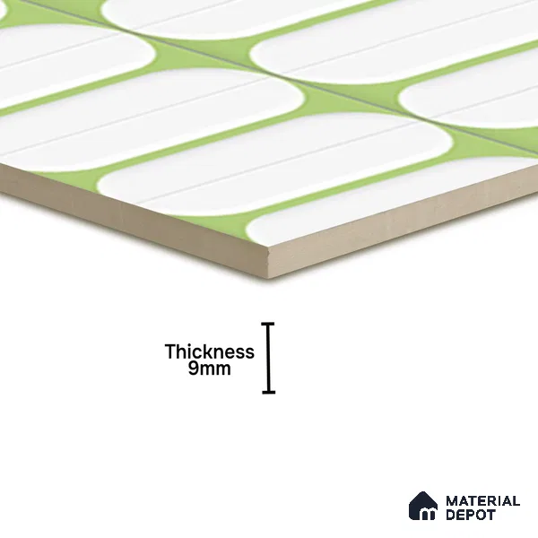 Faux Subway Wall Tile TL 04920 O Estilo Retro Capsule 1 Olive Green 1 ft x 1 ft Ceramic Matte Finish - 9 mm | Suitable for Highlighter Walls, Foyer, Bathroom, Kitchen Wall & Backsplashes | Please Expect a Slight Variation of Pattern (Sample)