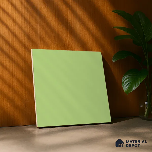 Plain Pastel Wall & Floor Tile TL 04920 P Estilo Retro Plain Olive Green 1 ft x 1 ft Ceramic Matte Finish - 9 mm | Suitable for Living Room, Dining, Bedroom, Foyer, Patio (Sample)