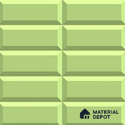 Faux Subway Wall Tile TL 04920 R Estilo Retro Brick Olive Green 1 ft x 1 ft Ceramic Matte Finish - 9 mm | Suitable for Highlighter Walls, Foyer, Bathroom, Kitchen Wall & Backsplashes | Please Expect a Slight Variation of Pattern (Sample)