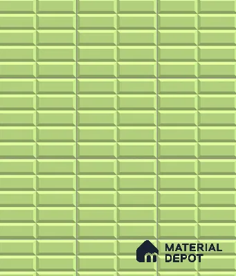 Faux Subway Wall Tile TL 04920 R Estilo Retro Brick Olive Green 1 ft x 1 ft Ceramic Matte Finish - 9 mm | Suitable for Highlighter Walls, Foyer, Bathroom, Kitchen Wall & Backsplashes | Please Expect a Slight Variation of Pattern (Sample)