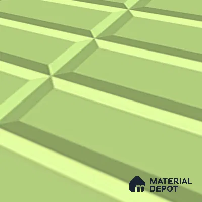 Faux Subway Wall Tile TL 04920 R Estilo Retro Brick Olive Green 1 ft x 1 ft Ceramic Matte Finish - 9 mm | Suitable for Highlighter Walls, Foyer, Bathroom, Kitchen Wall & Backsplashes | Please Expect a Slight Variation of Pattern (Sample)