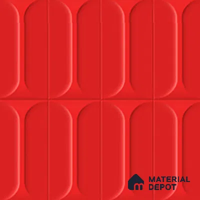 Faux Subway Wall Tile TL 04920 T Estilo Retro Capsule 1 Selenium Red 1 ft x 1 ft Ceramic Matte Finish - 9 mm | Suitable for Highlighter Walls, Foyer, Bathroom, Kitchen Wall & Backsplashes | Please Expect a Slight Variation of Pattern (Sample)