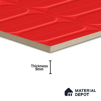 Faux Subway Wall Tile TL 04920 T Estilo Retro Capsule 1 Selenium Red 1 ft x 1 ft Ceramic Matte Finish - 9 mm | Suitable for Highlighter Walls, Foyer, Bathroom, Kitchen Wall & Backsplashes | Please Expect a Slight Variation of Pattern (Sample)