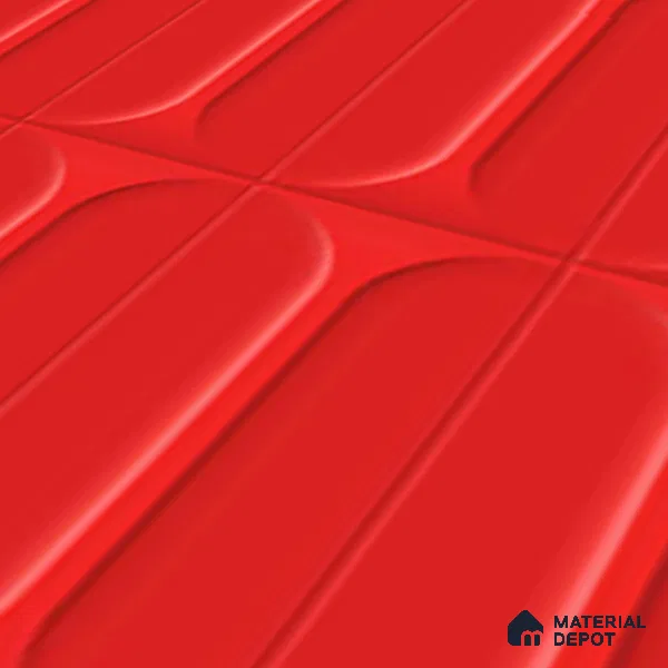Faux Subway Wall Tile TL 04920 T Estilo Retro Capsule 1 Selenium Red 1 ft x 1 ft Ceramic Matte Finish - 9 mm | Suitable for Highlighter Walls, Foyer, Bathroom, Kitchen Wall & Backsplashes | Please Expect a Slight Variation of Pattern (Sample)
