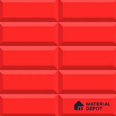 Faux Subway Wall Tile TL 04920 U Estilo Retro Brick Selenium Red 1 ft x 1 ft Ceramic Matte Finish - 9 mm | Suitable for Highlighter Walls, Foyer, Bathroom, Kitchen Wall & Backsplashes | Please Expect a Slight Variation of Pattern (Sample)