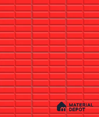 Faux Subway Wall Tile TL 04920 U Estilo Retro Brick Selenium Red 1 ft x 1 ft Ceramic Matte Finish - 9 mm | Suitable for Highlighter Walls, Foyer, Bathroom, Kitchen Wall & Backsplashes | Please Expect a Slight Variation of Pattern (Sample)