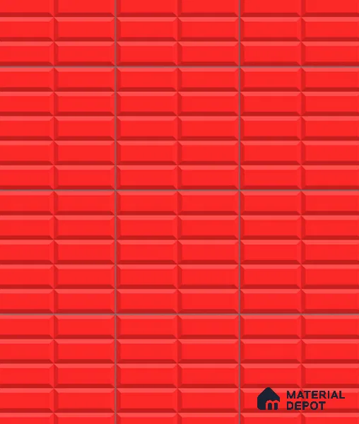 Faux Subway Wall Tile TL 04920 U Estilo Retro Brick Selenium Red 1 ft x 1 ft Ceramic Matte Finish - 9 mm | Suitable for Highlighter Walls, Foyer, Bathroom, Kitchen Wall & Backsplashes | Please Expect a Slight Variation of Pattern (Sample)