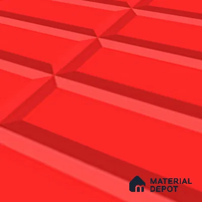 Faux Subway Wall Tile TL 04920 U Estilo Retro Brick Selenium Red 1 ft x 1 ft Ceramic Matte Finish - 9 mm | Suitable for Highlighter Walls, Foyer, Bathroom, Kitchen Wall & Backsplashes | Please Expect a Slight Variation of Pattern (Sample)