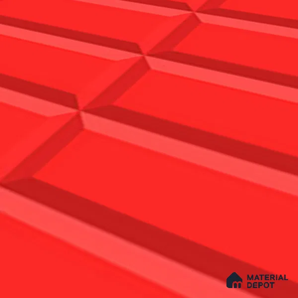 Faux Subway Wall Tile TL 04920 U Estilo Retro Brick Selenium Red 1 ft x 1 ft Ceramic Matte Finish - 9 mm | Suitable for Highlighter Walls, Foyer, Bathroom, Kitchen Wall & Backsplashes | Please Expect a Slight Variation of Pattern (Sample)