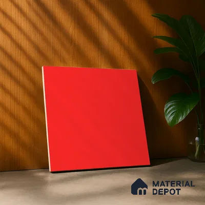 Plain Pastel Wall & Floor Tile TL 04920 V Estilo Retro Plain Selenium Red 1 ft x 1 ft Ceramic Matte Finish - 9 mm | Suitable for Living Room, Dining, Bedroom, Foyer, Patio