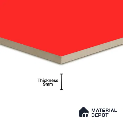 Plain Pastel Wall & Floor Tile TL 04920 V Estilo Retro Plain Selenium Red 1 ft x 1 ft Ceramic Matte Finish - 9 mm | Suitable for Living Room, Dining, Bedroom, Foyer, Patio