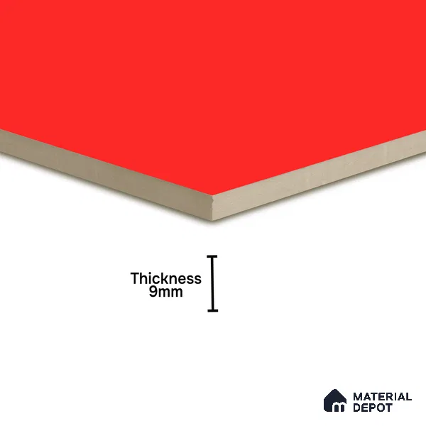 Plain Pastel Wall & Floor Tile TL 04920 V Estilo Retro Plain Selenium Red 1 ft x 1 ft Ceramic Matte Finish - 9 mm | Suitable for Living Room, Dining, Bedroom, Foyer, Patio