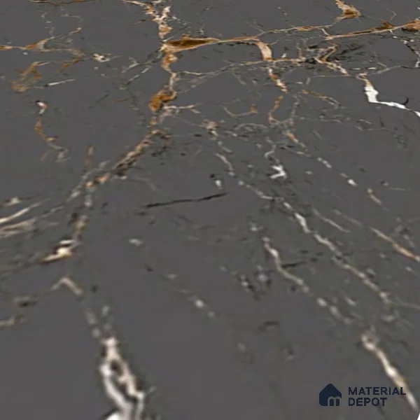 TL 02263 Shadow Black 2 ft x 2 ft Matte Finish Carving Vitrified Floor & Wall Tile - 9.5 mm