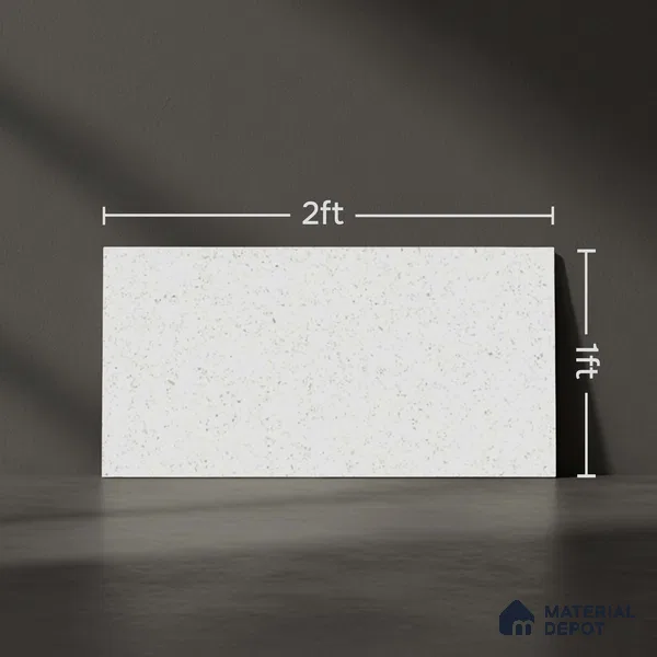 Stone Wall Tile TL 06544 D Mosaic Stone White 2 ft x 1 ft Ceramic Matte Finish - 8 mm | Suitable for Living Room, Kitchen & Bathroom (Sample)