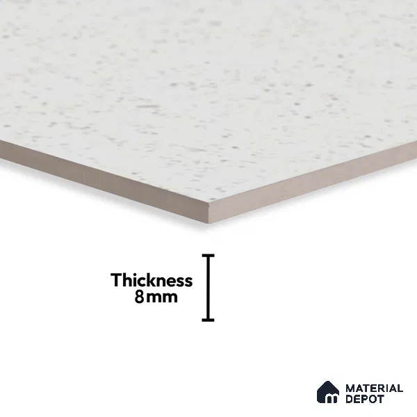 Stone Wall Tile TL 06544 D Mosaic Stone White 2 ft x 1 ft Ceramic Matte Finish - 8 mm | Suitable for Living Room, Kitchen & Bathroom (Sample)
