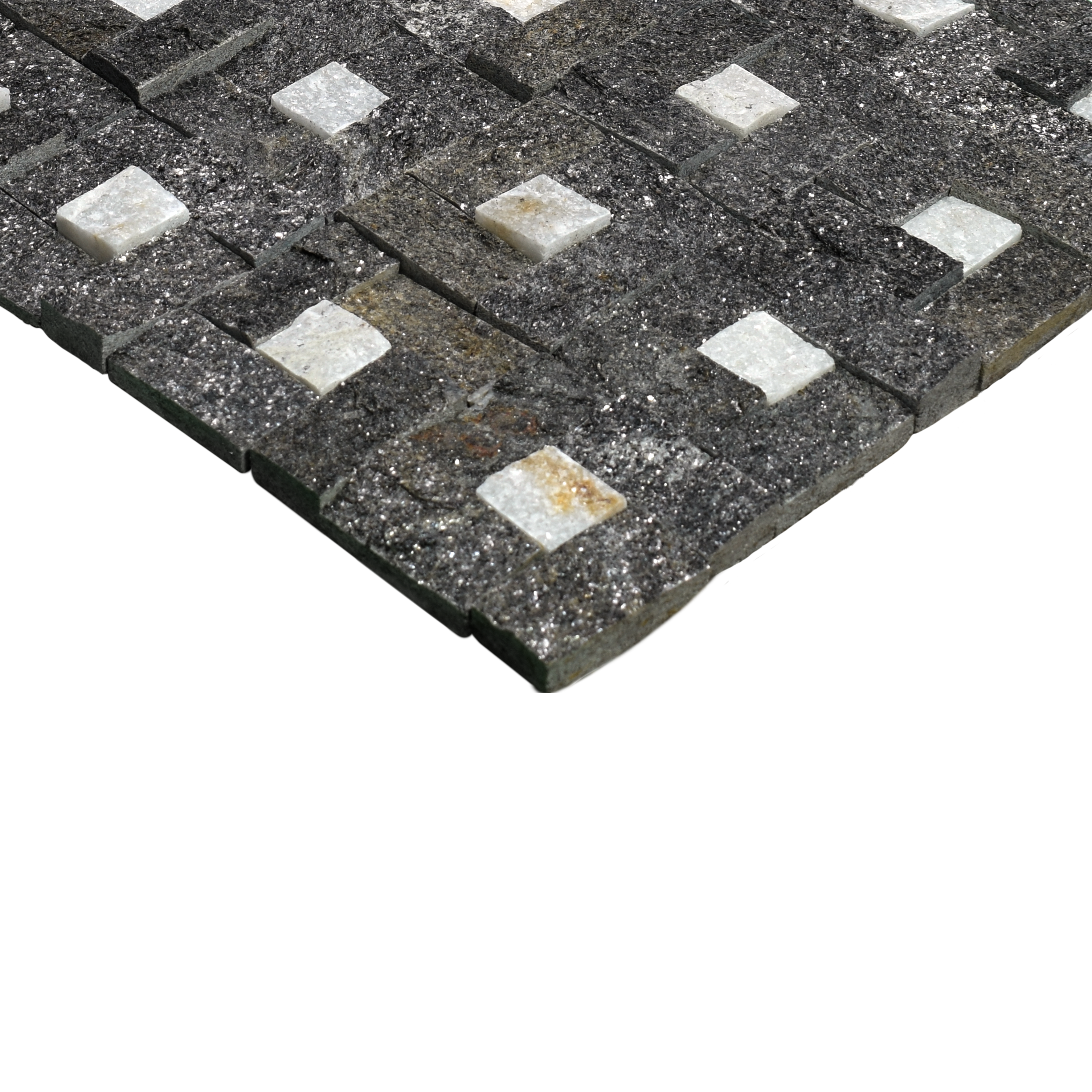 WL 00084 Black & White 300 x 300 mm Natural Stone Wall Cladding |  Stone is a Natural Product, Please Expect Variation in Shades