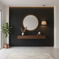 Black WPC Fluted Panels