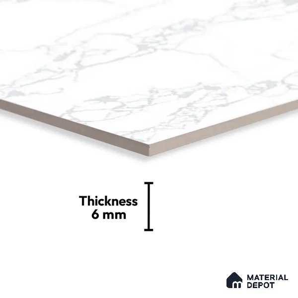 TL 01902 A Blanc Light 18 x 12 inch Glossy Finish Ceramic Wall Tile - 6 mm