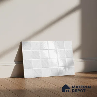 TL 01943 A Blanc White Light 18 x 12 inch Glossy Finish Ceramic Wall Tile - 6 mm