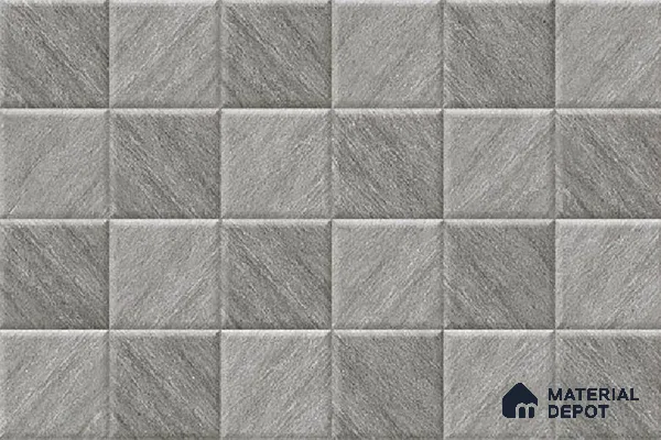 TL 01943 D Porpoise Grey Dark 18 x 12 inch Glossy Finish Ceramic Wall Tile - 6 mm