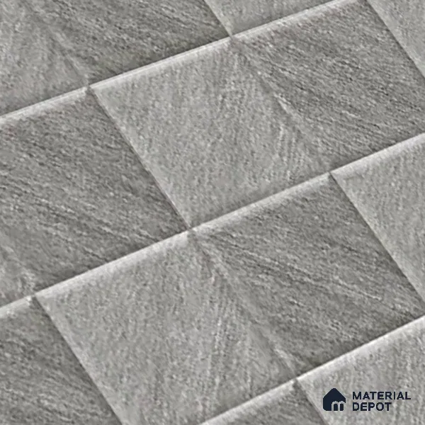 TL 01943 D Porpoise Grey Dark 18 x 12 inch Glossy Finish Ceramic Wall Tile - 6 mm