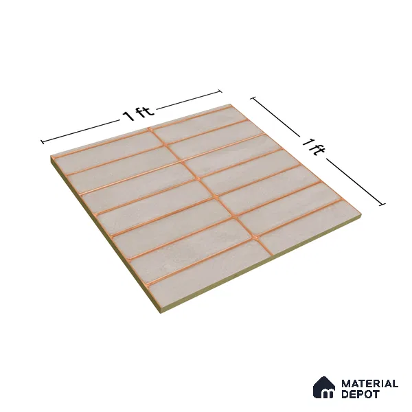 Faux Subway Wall Tile Tile TL 04392 D Blash Plain Cream 1 ft x 1 ft Matte Finish Ceramic Tile - 9 mm | Suitable For Kitchen, Bathroom, Dining Area | Please Expect a Slight Variation of Pattern