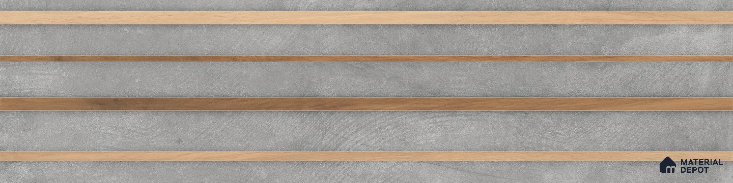 TL 01205 B Blend Grey Deco 1200x300 mm GVT Carving Matte Finish Abstract Look Tile - 9 mm (Sample)