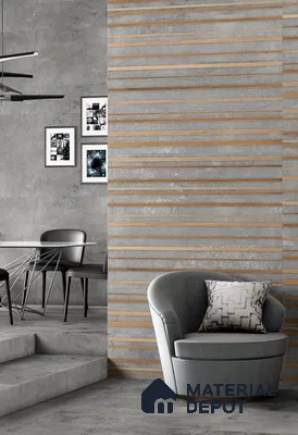 TL 01205 B Blend Grey Deco 1200x300 mm GVT Carving Matte Finish Abstract Look Tile - 9 mm (Sample)