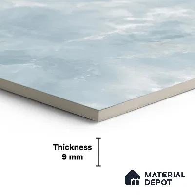 TL 00634 Blue 2 ft x 4 ft Glossy Finish Endless Vitrified Floor & Wall Tile - 9 mm