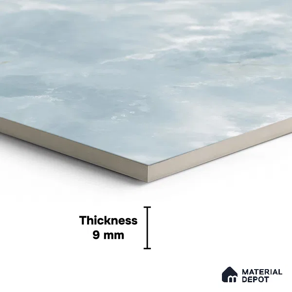 TL 00634 Blue 2 ft x 4 ft Glossy Finish Endless Vitrified Floor & Wall Tile - 9 mm