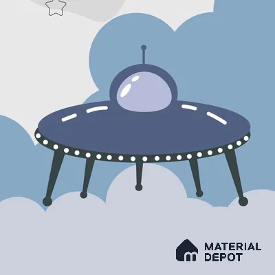 Blue and Grey Space Theme Children Wallpaper, Customized Sparkla N Shine Series Handmade Space Design (Customised Size Wallpaper)