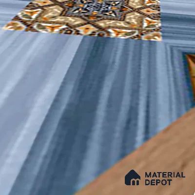 TL 00451 Blue & Brown 2 ft x 2 ft Matte Finish Digital Porcelain Floor & Wall Tile - 9.5 mm | Please Expect a Slight Variation of Pattern