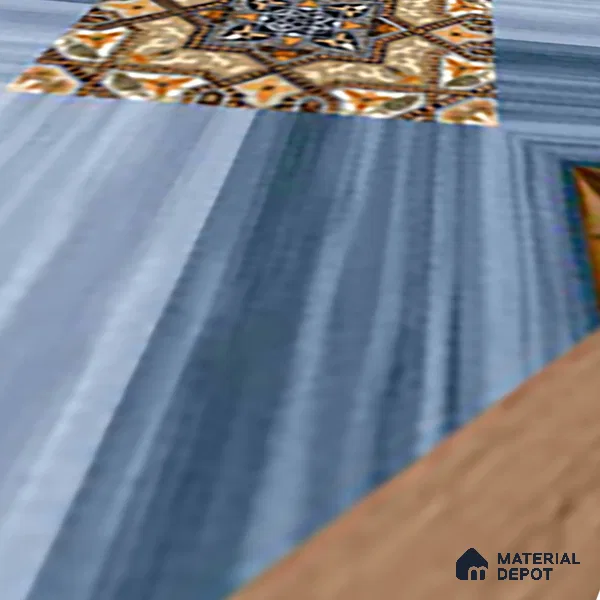 TL 00451 Blue & Brown 2 ft x 2 ft Matte Finish Digital Porcelain Floor & Wall Tile - 9.5 mm | Please Expect a Slight Variation of Pattern