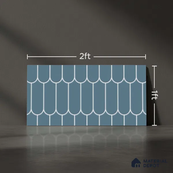 TL 05761 B Aqua Chromatic 600x300 mm Glossy Finish Ceramic Wall Tile - 7 mm | Please Expect a Slight Variation of Pattern (Sample)