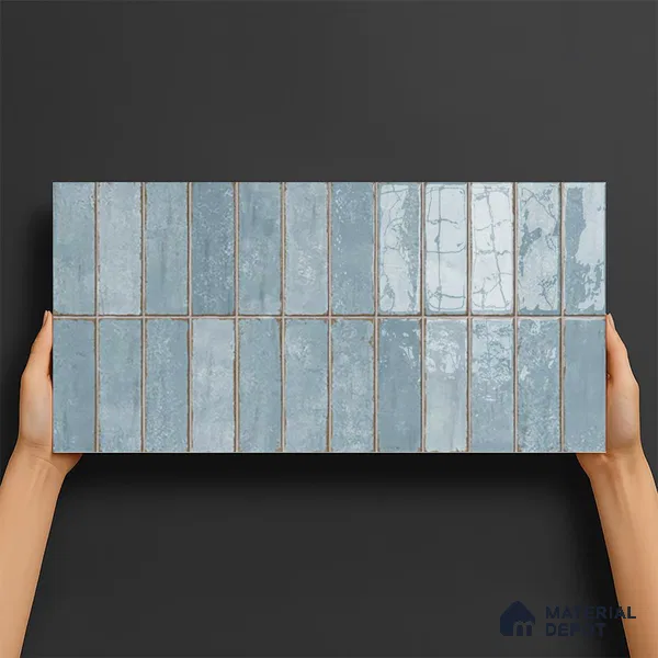 Faux Subway Wall Tile TL 06371 Dusk Hue 2 ft x 1 ft Ceramic Glossy Finish Tile - 9 mm | Suitable For Kitchen, Bathroom Walls and Backsplashes | Please Expect a Slight Variation of Pattern