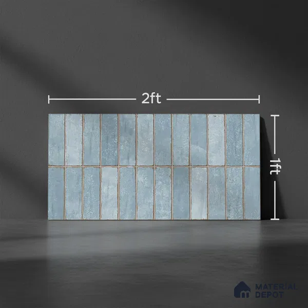 Faux Subway Wall Tile TL 06371 Dusk Hue 2 ft x 1 ft Ceramic Glossy Finish Tile - 9 mm | Suitable For Kitchen, Bathroom Walls and Backsplashes | Please Expect a Slight Variation of Pattern