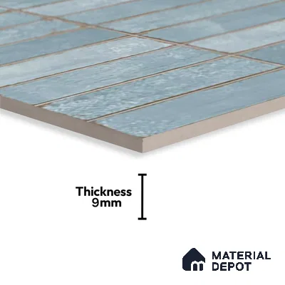 Faux Subway Wall Tile TL 06371 Dusk Hue 2 ft x 1 ft Ceramic Glossy Finish Tile - 9 mm | Suitable For Kitchen, Bathroom Walls and Backsplashes | Please Expect a Slight Variation of Pattern