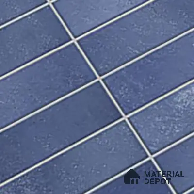 Faux Subway Wall Tile TL 06372 Radiant Blue 2 ft x 1 ft Ceramic Matte Finish Tile - 9 mm | Suitable For Kitchen, Bathroom Walls and Backsplashes | Please Expect a Slight Variation of Pattern