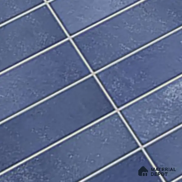 Faux Subway Wall Tile TL 06372 Radiant Blue 2 ft x 1 ft Ceramic Matte Finish Tile - 9 mm | Suitable For Kitchen, Bathroom Walls and Backsplashes | Please Expect a Slight Variation of Pattern