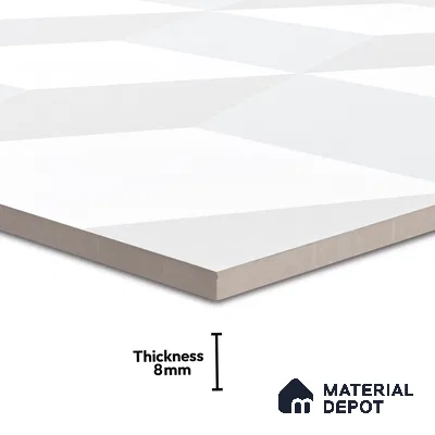 3D Wall Tile TL 06512 B  SR BL 4041 Highlighter 2 24 inch x 12 inch Ceramic Glossy Finish - 8 mm | Suitable for Accent / Feature Walls, Bathroom, Kitchen Wall & Backsplashes (Sample)