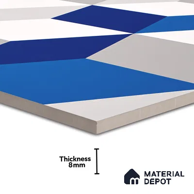 3D Wall Tile TL 06512  SR BL 4041 Highlighter 1 24 inch x 12 inch Ceramic Glossy Finish - 8 mm | Suitable for Accent / Feature Walls, Bathroom, Kitchen Wall & Backsplashes (Sample)